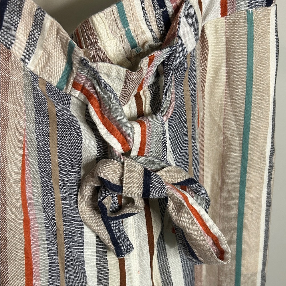 Striped Multicolor Women's Flare Pants - Picture 3 of 11